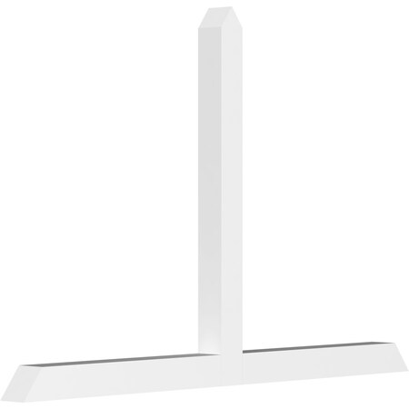 Ekena Millwork Portland Architectural Grade PVC Gable Bracket, 72"W x 48"H x 4"D x 4"F, 16/12 Pitch GBP072X48X0404POR00